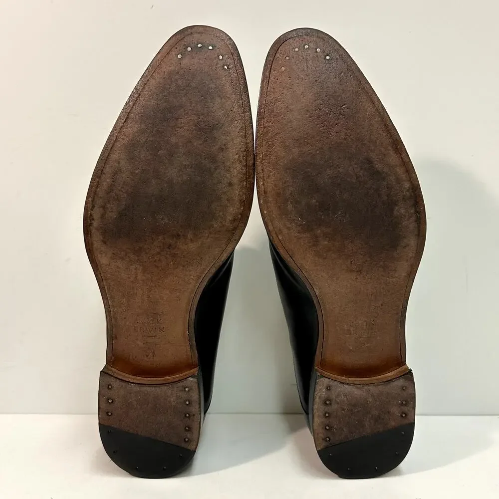VERY GOOD Jack Erwin Cap-Toe Oxford Black Calf Made in Spain Men's 13
